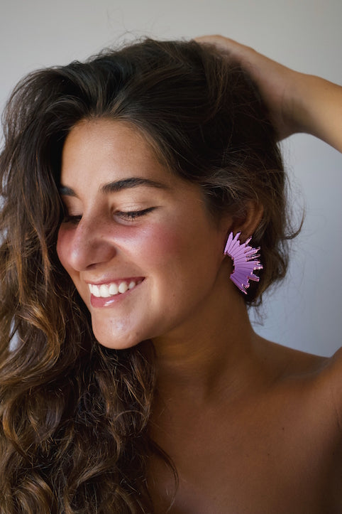 Pendientes Rayo Rosa