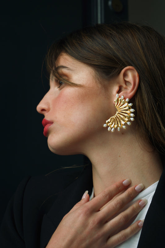 Pendientes Anémona Perla