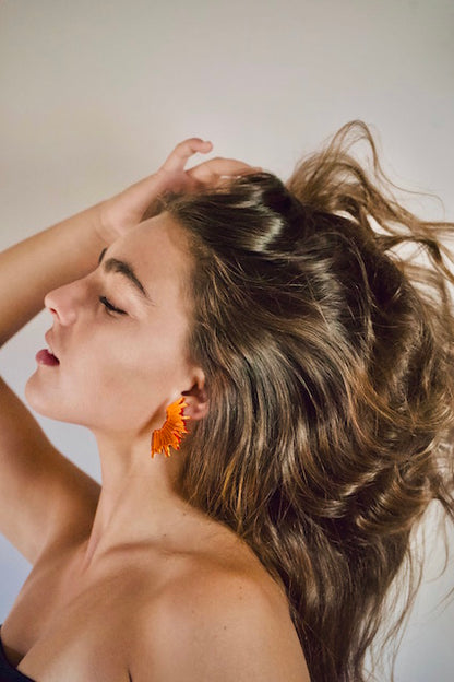 Pendientes Rayo Naranja