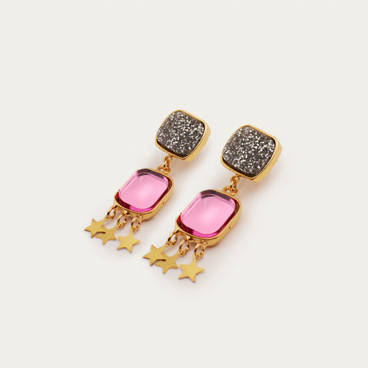 Pendientes Sofía Purpurina | OMI Touch Joyas