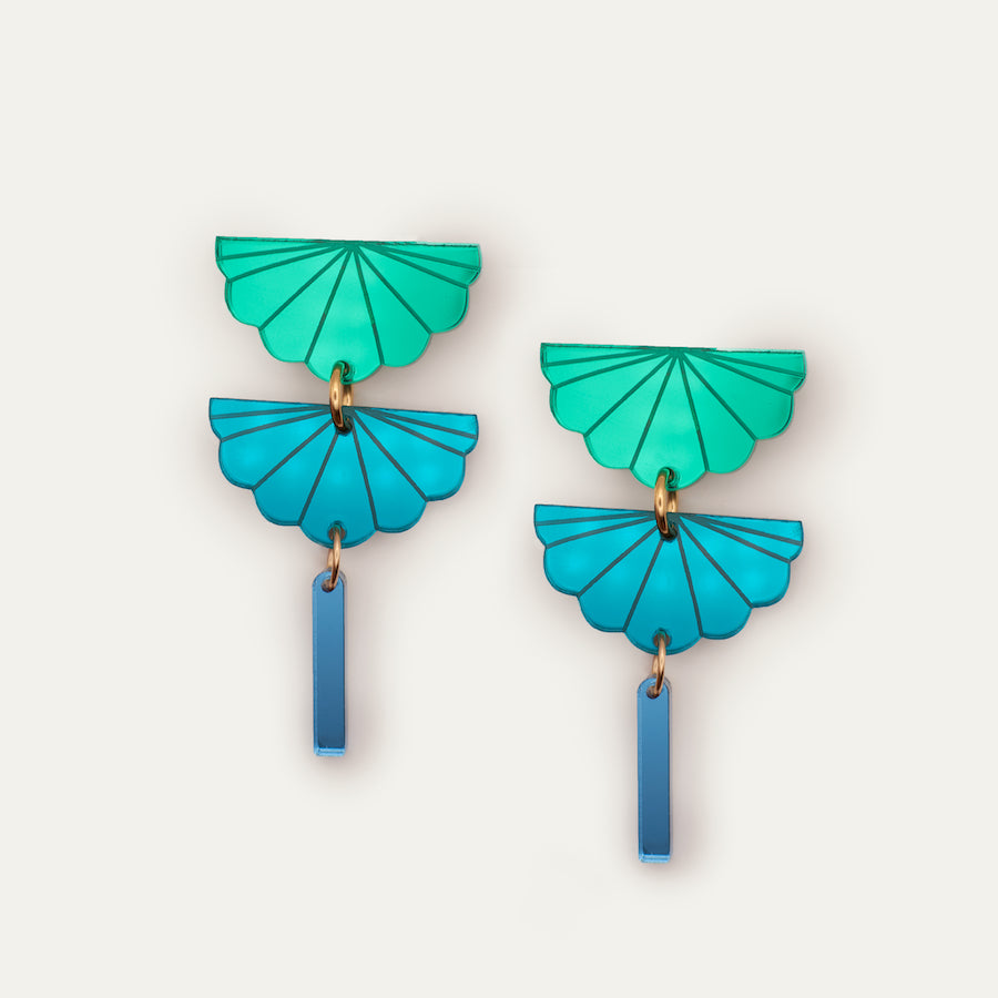 Pendientes Shangay Mini Verde | OMI Touch Joyas