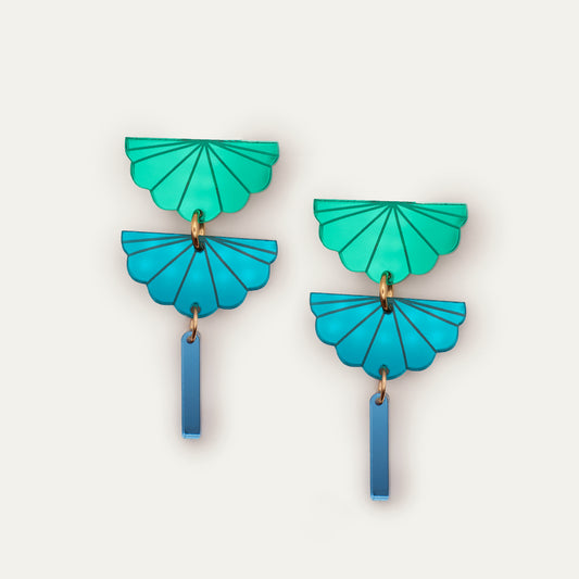 Pendientes Shangay Mini Verde | OMI Touch Joyas