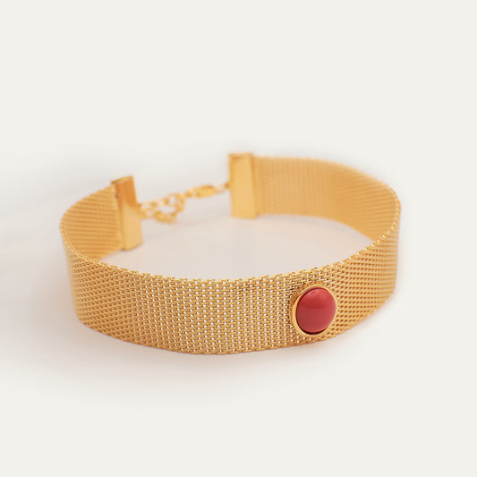 Choker Pilar Coral | ŌMI Touch Joyas