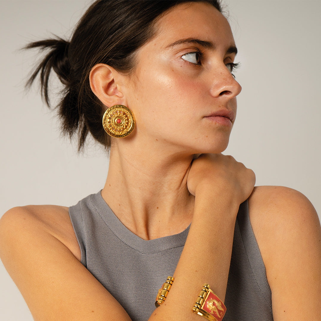 Pendientes Julieta coral