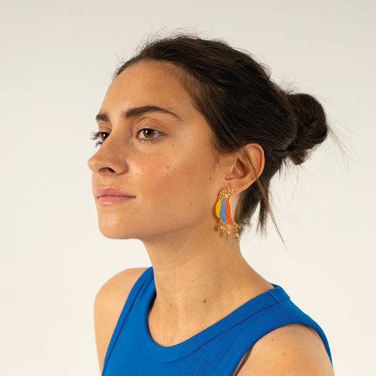 Pendientes inseparables naranja