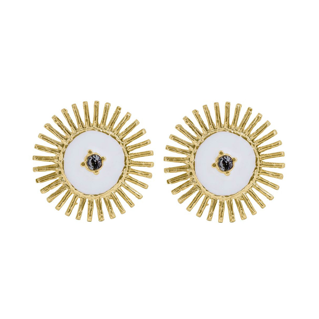 Pendientes sol esmaltado | OMI Touch Joyas