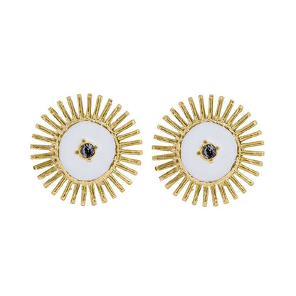 Pendientes sol esmaltado | OMI Touch Joyas