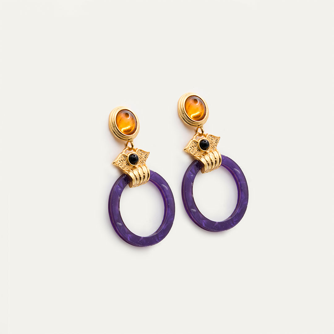 Pendientes Sicilia Morado