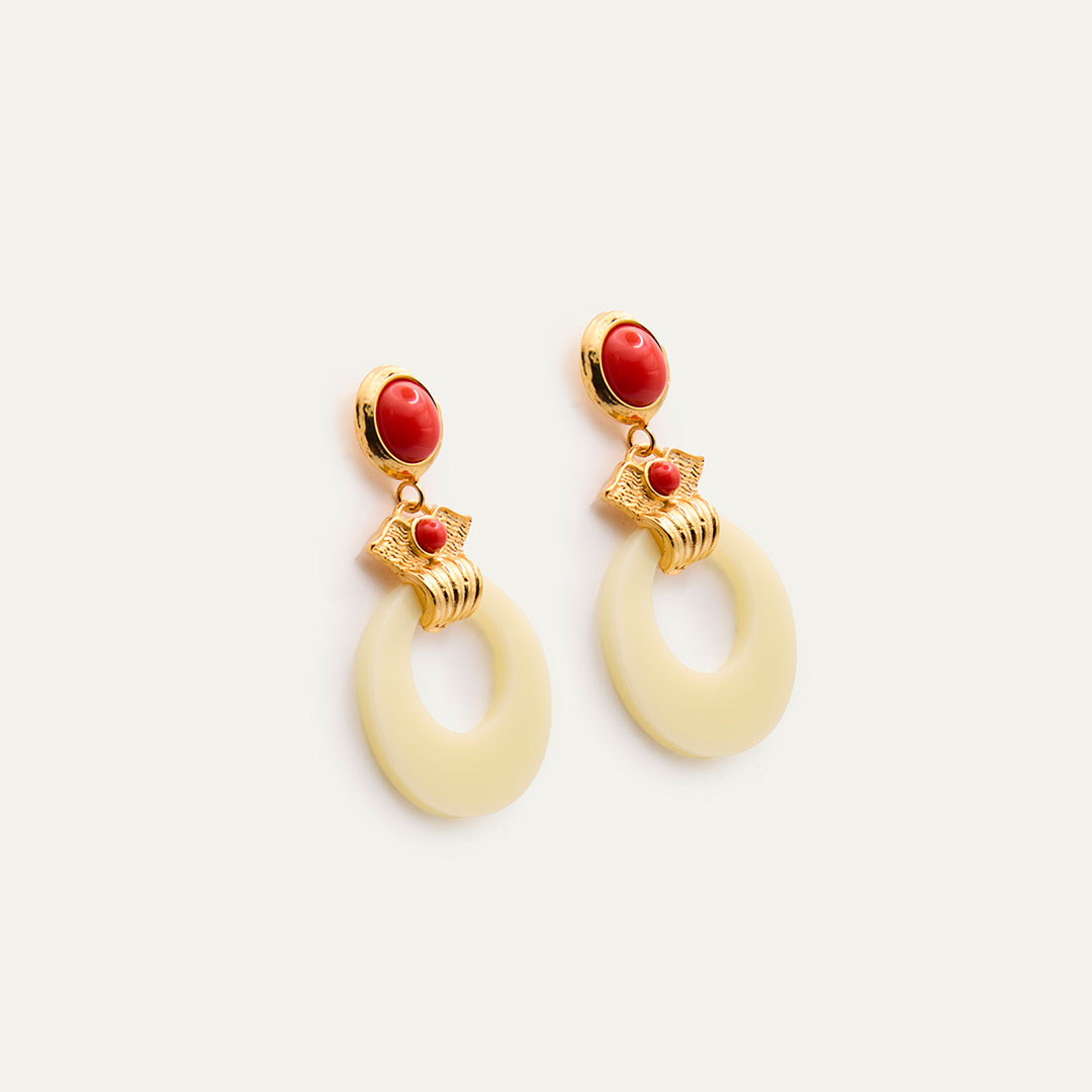 Pendientes Sicilia Coral