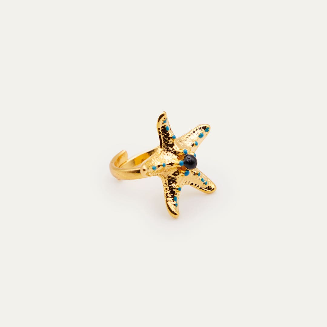 Anillo Estrella de Mar Azul