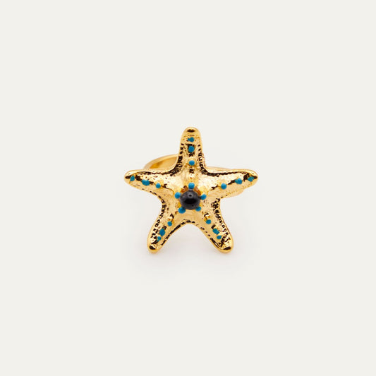 Anillo Estrella de Mar Azul