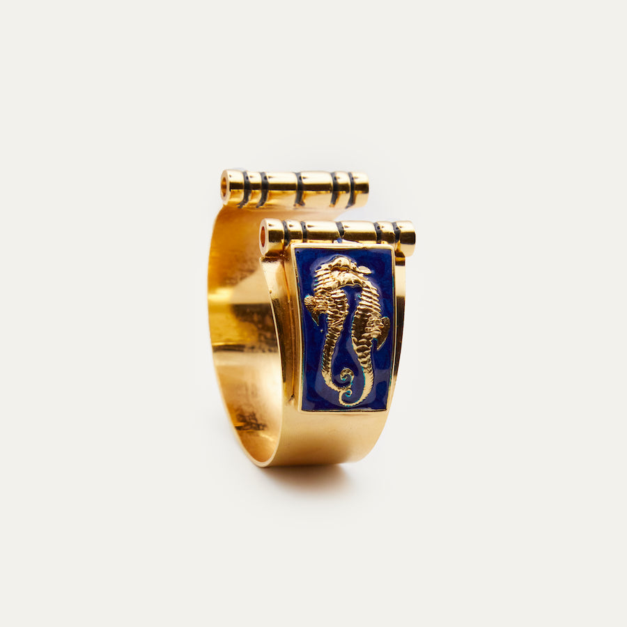 Brazalete Caballito de Mar azul