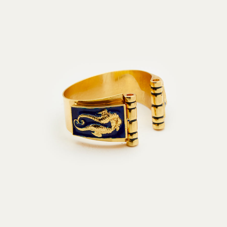 Brazalete Caballito de Mar azul | OMI Touch Joyas