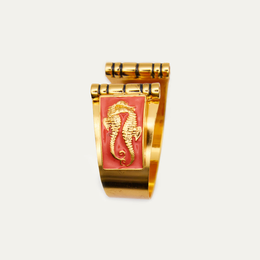 Brazalete Caballito de Mar coral
