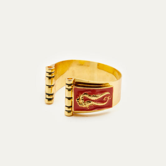 Brazalete Caballito de mar coral | OMI Touch Joyas