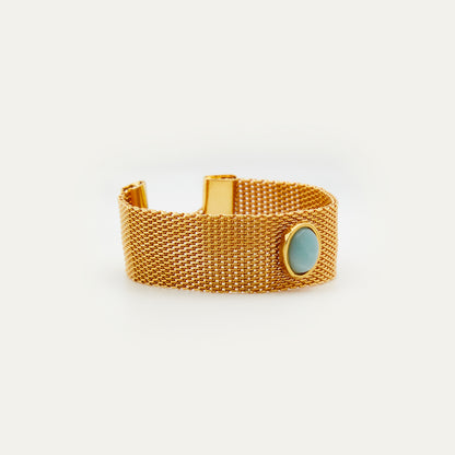 Brazalete Pilar verde agua | OMI Touch Joyas