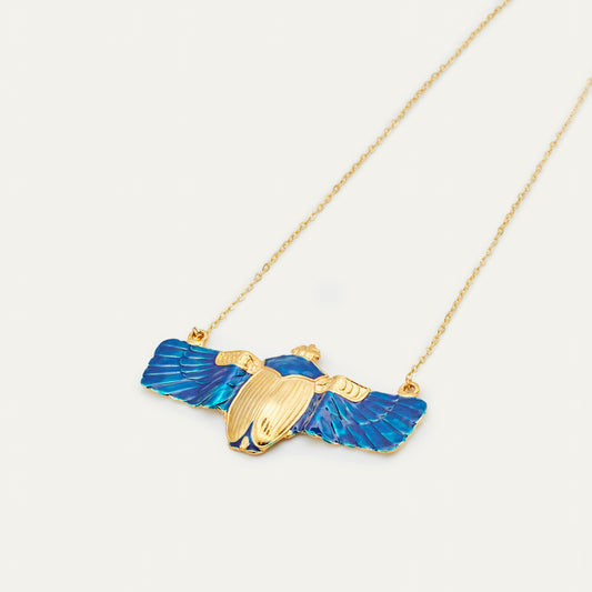 Collar Escarabajo azul | OMI Touch Joyas
