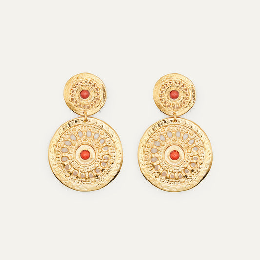 Pendientes Alegría Coral | OMI Touch Joyas