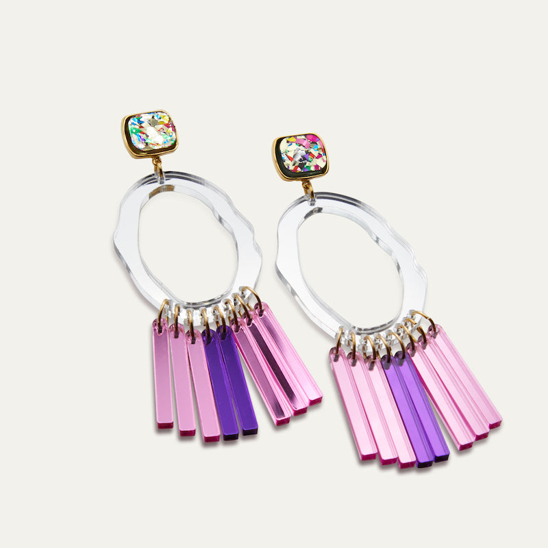Pendientes Aloha Purpurina | OMI Touch Joyas