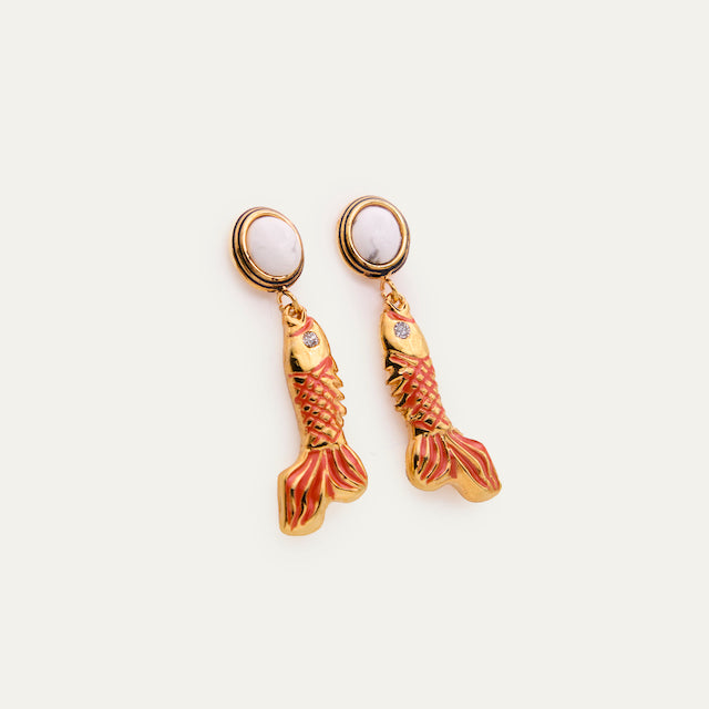 Pendientes carpa blanco