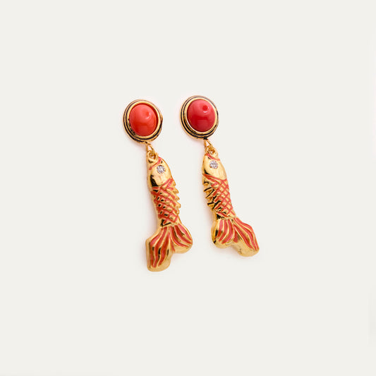 Pendientes carpa coral