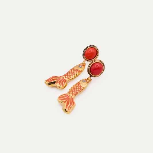 Pendientes carpa coral