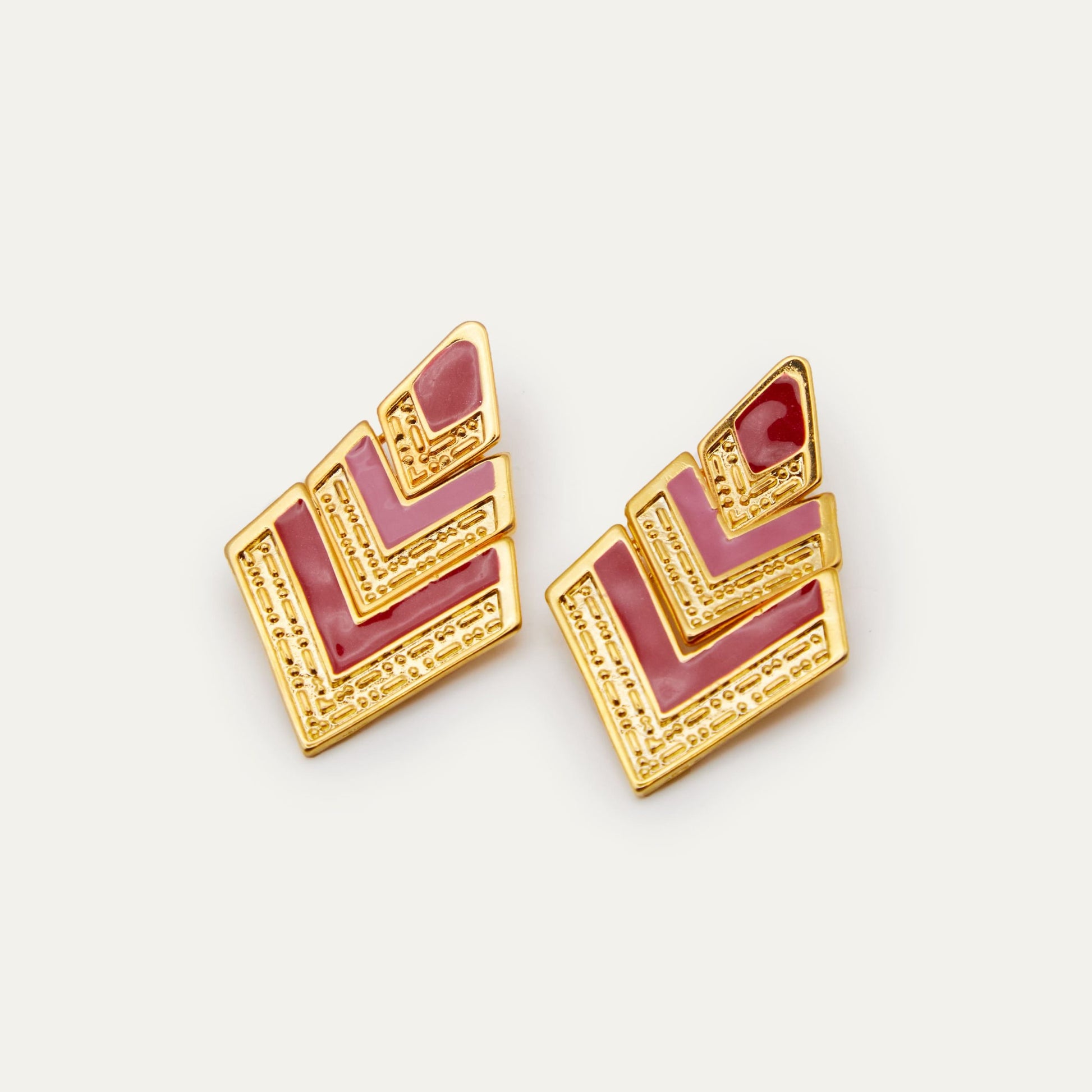 Pendientes Faro Rosa | OMI Touch Joyas
