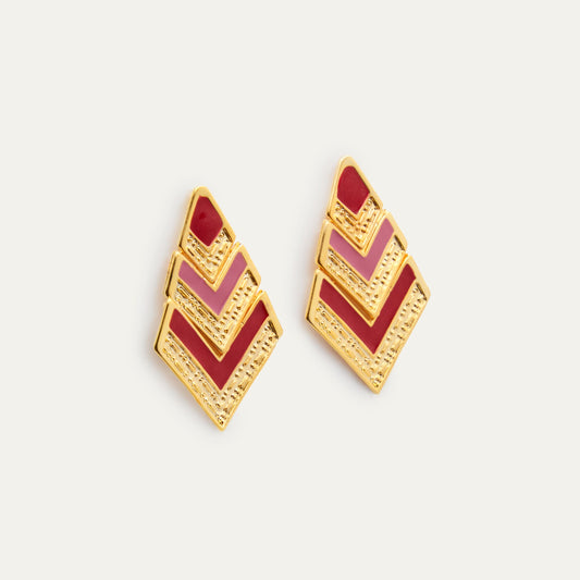 Pendientes Faro Rosa | OMI Touch Joyas