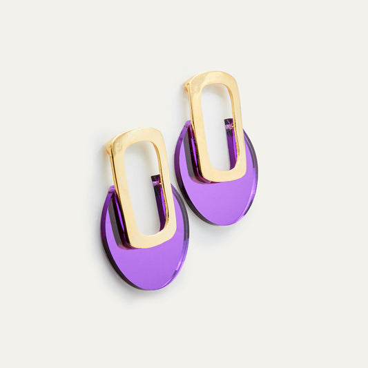 Pendientes Guateque Morado | OMI Touch Joyas