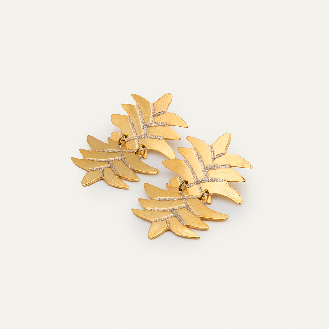Pendientes piña purpurina | OMI Touch