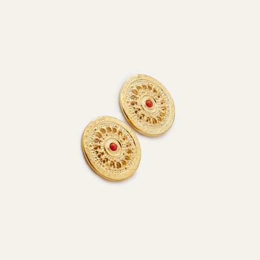 Pendientes Julieta coral