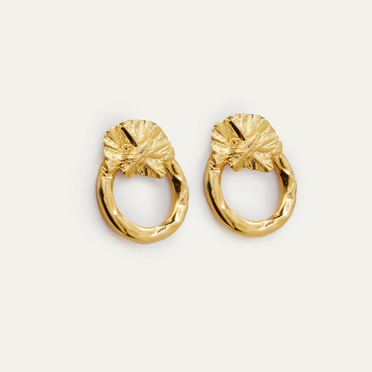 Pendientes Orquídea aro | OMI Touch Joyas