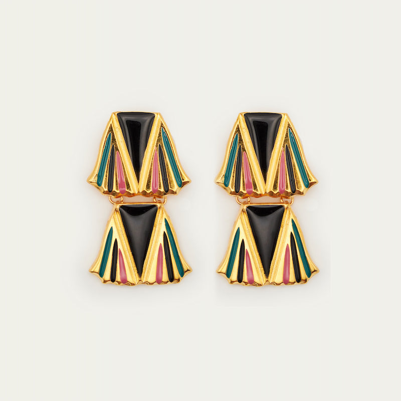 Pendientes Arancha Negro | OMI Touch Joyas