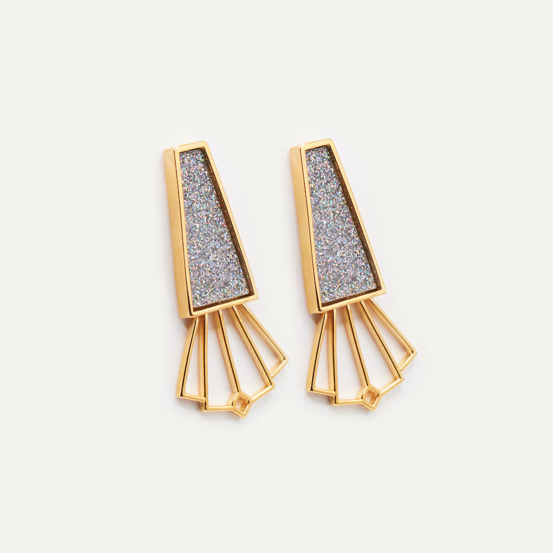 Pendientes Catalina Purpurina