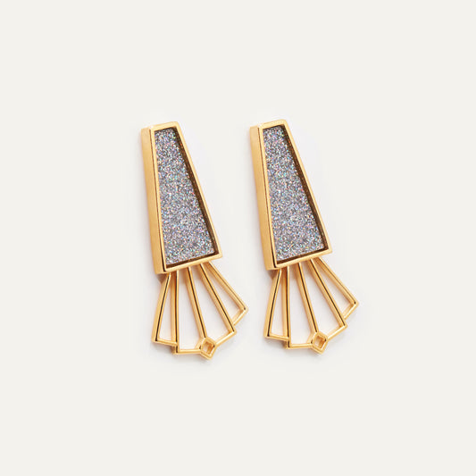 Pendientes Catalina Purpurina