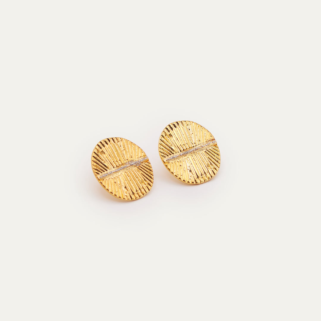 Pendientes Escudo Purpurina | OMI Touch Joyas