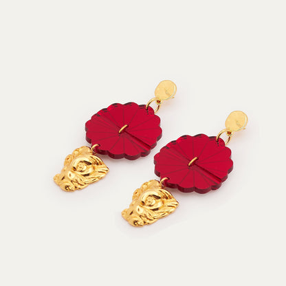 Pendientes Shangay Dragón Rojo