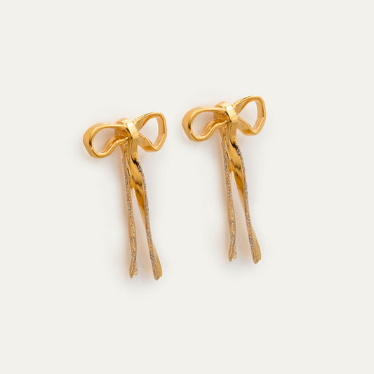 Pendientes Lazo purpurina | OMI Touch