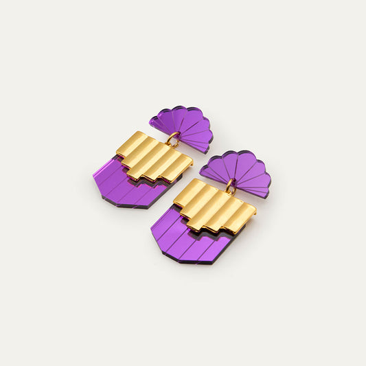 Pendientes Metropolis Morado | OMI Touch