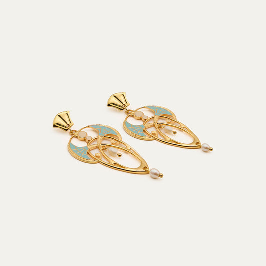 Pendientes Nenúfar Blanco | OMI Touch joyas