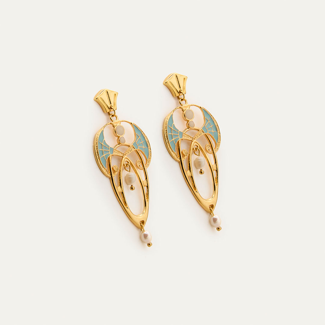 Pendientes Nenúfar Blanco | OMI Touch