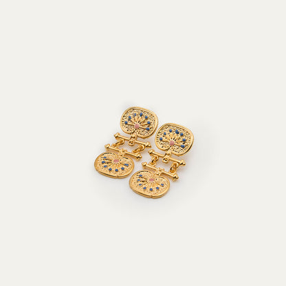 Pendientes Pendulo mini azul