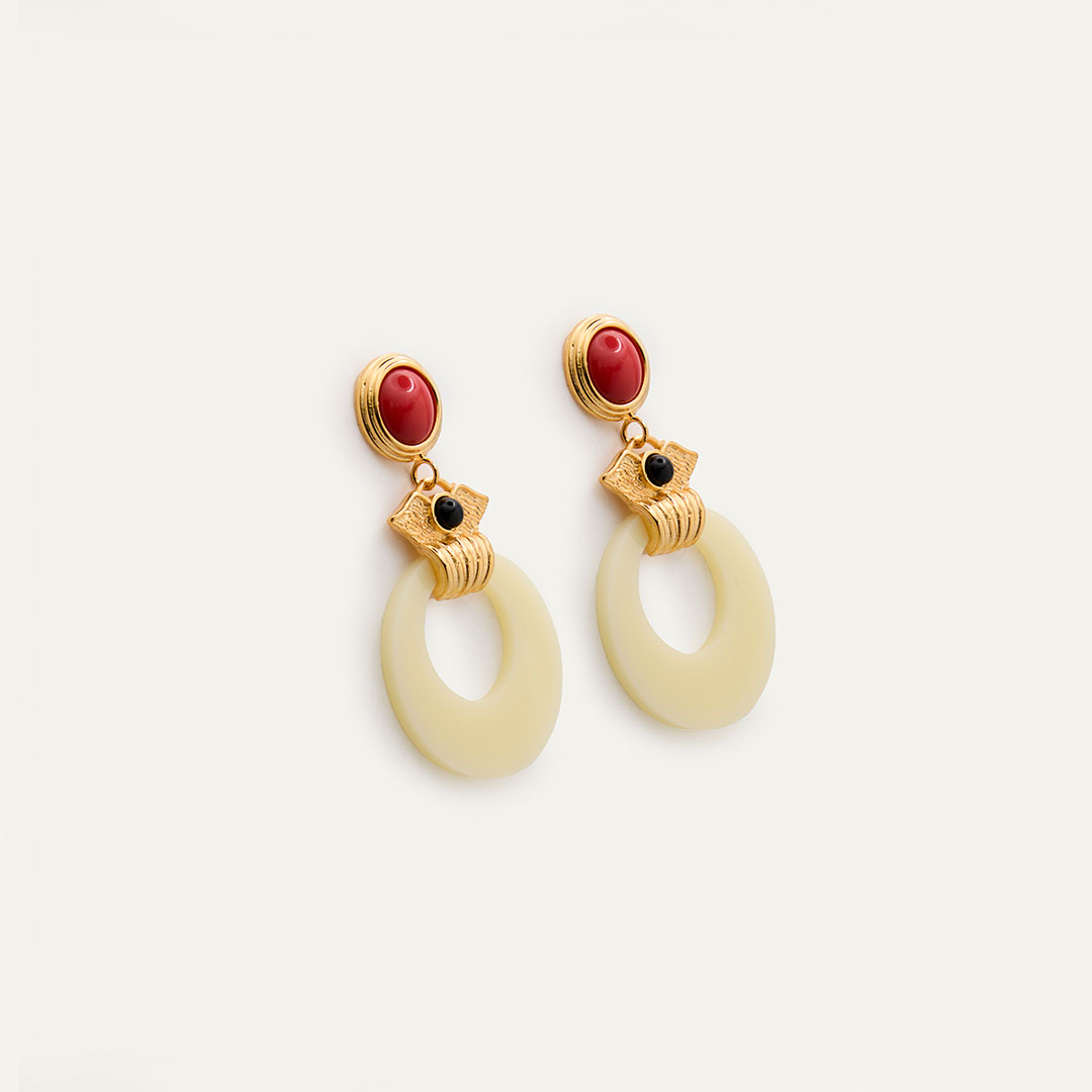 Pendientes Sicilia Coral