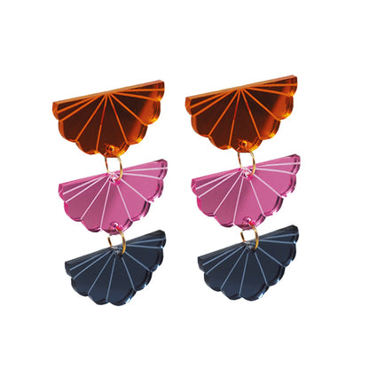 Pendientes Shangay triple