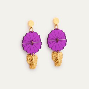Pendientes Shangay Dragón Morado | OMI Touch Joyas